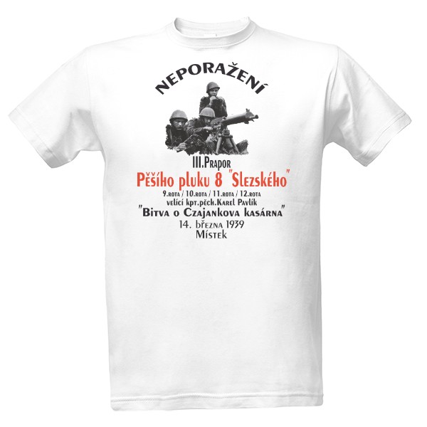 Tričko s potiskem Bitva o Czajankova kasárna v2  WHITE