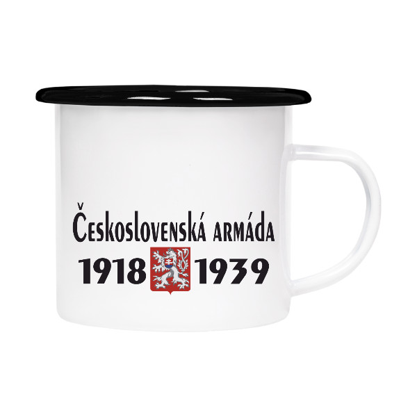 Plecháček - smaltový lem s potiskem plecháček ČS armáda 1918-1939