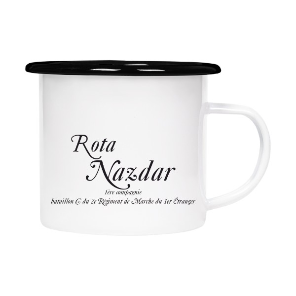 Plecháček - smaltový lem s potiskem plecháček Rota Nazdar